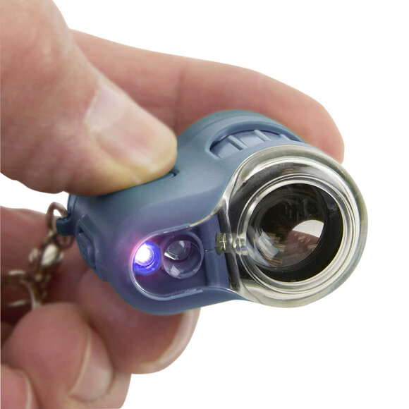 Carson MicroMini LED ve UV Işıklı Cep Mikroskobu 20x Mavi