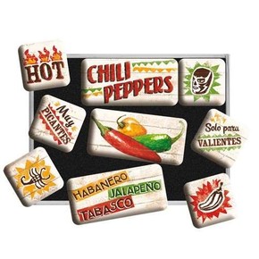 Nostalgic Art Chili Peppers Magnet Set 9 Parça - Thumbnail