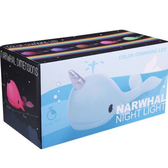 DHINK Narwhal Mavi Gece Lambası