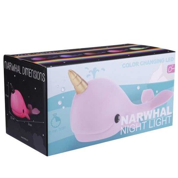 DHINK Narwhal Pembe Gece Lambası