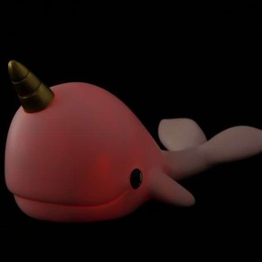 DHINK Narwhal Pembe Gece Lambası - Thumbnail