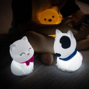 Dhink Silikon Gece Lambası Köpek Bob Beyaz - Thumbnail