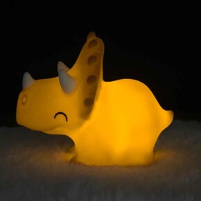 Dhink Silikon Gece Lambası Triceratops Pembe - Thumbnail