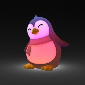 Dhink Penguen Silikon Şarjlı Gece Lambası - Thumbnail