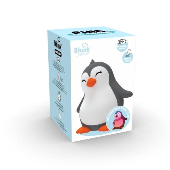 Dhink Penguen Silikon Şarjlı Gece Lambası 
