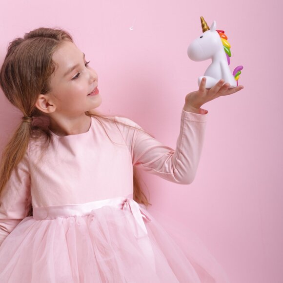 DHINK Yeni Sparkle Unicorn Gece Lambası