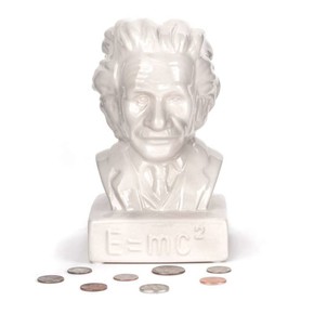 Kikkerland EINSTEIN COIN BANK Seramik Kumbara - Thumbnail