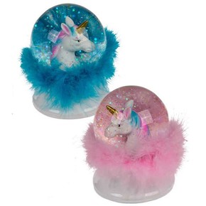 Out of The Blue - GLITTER GLOBE UNICORN FEATHERS and LED Simli Su Küresi Tüylü ve Işıklı