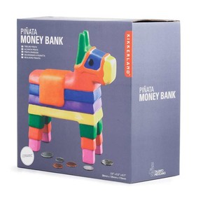 Kikkerland COIN BANK PINATA Çok Renkli Seramik Kumbara - Thumbnail