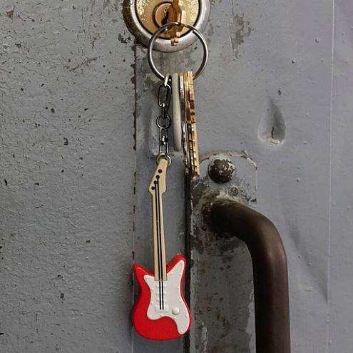 Kikkerland GUITAR LED Işıklı ve Sesli Anahtarlık Kırmızı - 3