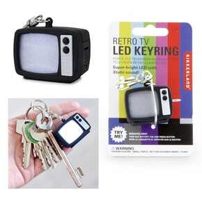 Kikkerland RETRO TV LED KEYCHAIN Işıklı ve Sesli Anahtarlık - Thumbnail