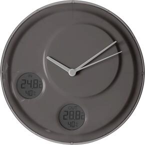 Lexon - Lexon FLOW LR137G5 Duvar Saati Gri