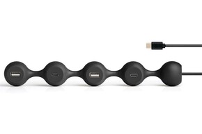 LEXON - Lexon Peas Hub C USB Çoğaltıcı Siyah LD150N
