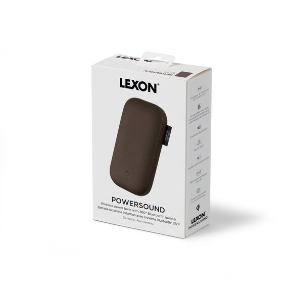 Lexon Powersound Deri Kablosuz Şarj Cihazı ve Bluetooth Hoparlör Kırmızı LA128R