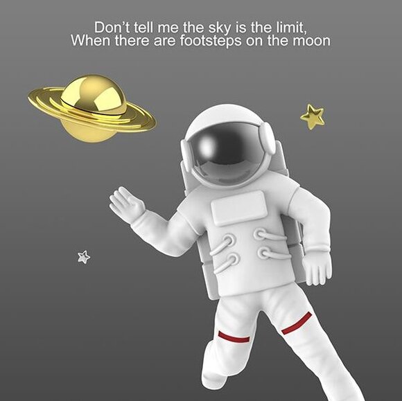 Metalmorphose Astronot Anahtarlık Beyaz