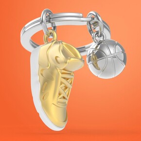Metalmorphose Basketbol Ayakkabısı Anahtarlık Gold - Thumbnail
