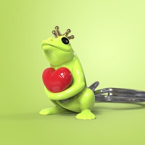 Metalmorphose Kurbağa Prens Anahtarlık - Thumbnail