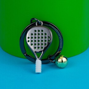 Metalmorphose Padel Tenis Anahtarlık Siyah - Thumbnail