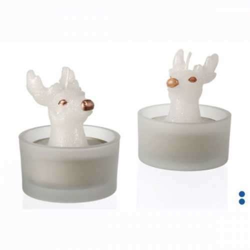 MINI Geyik Tealight Mum ve Mumluk 4 adet