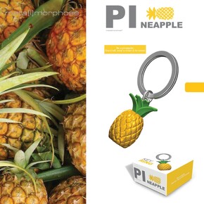 Metalmorphose PIneApple Ananas Anahtarlık Sarı Yeşil - Thumbnail