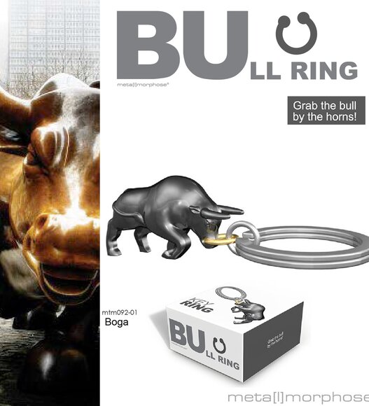 Metalmorphose BUllring Boğa Anahtarlık Metalik Gri