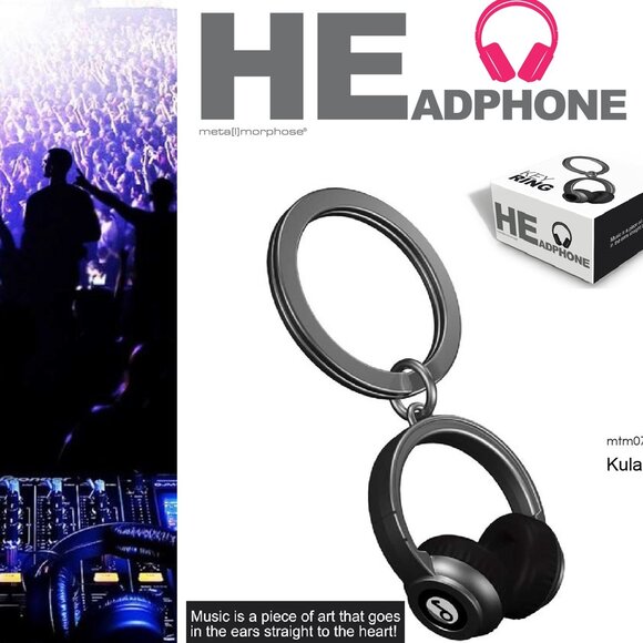 Metalmorphose HEadPhone Kulaklık Anahtarlık Siyah