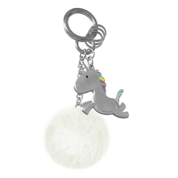 Metalmorphose UNicorn Lover Charm Pomponlu Anahtarlık