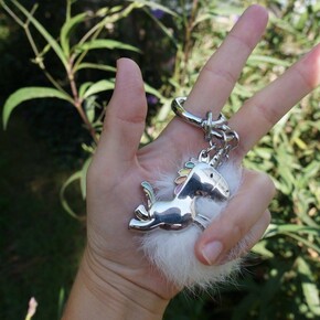 Metalmorphose UNicorn Lover Charm Pomponlu Anahtarlık - Thumbnail