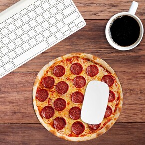 Mustard Pizza Mouse Pad - Thumbnail