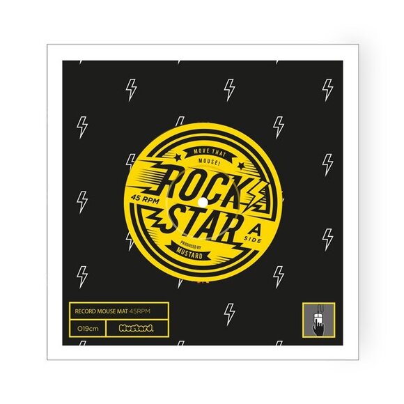 Mustard Rock N Roll Mouse Pad