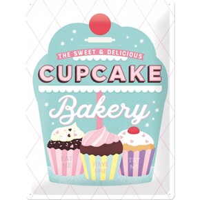 Nostalgic Art Cupcake Bakery Metal Pano 30 x 40 cm - Thumbnail