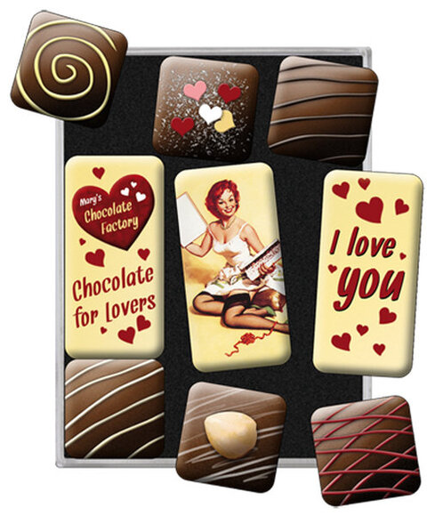 Nostalgic Art I Love You Chocolate Magnet Set 9 Parça
