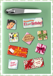 Nostalgic Art Say It Happy Birthday Magnet Set 9 Parça - Thumbnail