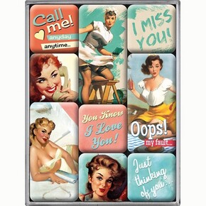 Nostalgic Art - Nostalgic Art Say It Nice Slogans Magnet Set 9 Parça