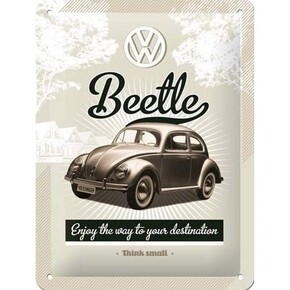 Nostalgic Art VW Retro Beetle Kabartmalı Metal Duvar Panosu - Thumbnail