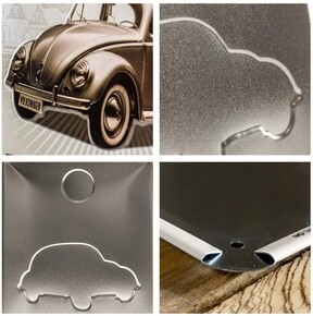 Nostalgic Art VW Retro Beetle Kabartmalı Metal Duvar Panosu - Thumbnail