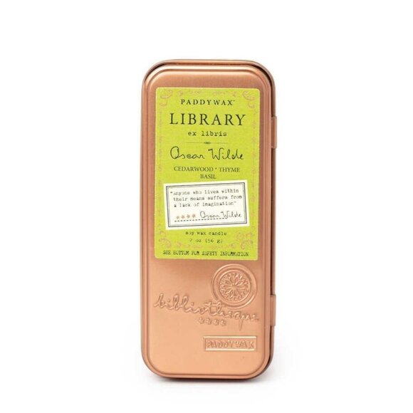 Paddywax Library Metal Kutu Mum Oscar Wilde