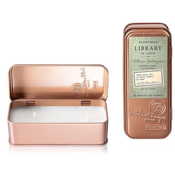 Paddywax Library Metal Kutu Mum William Shakespeare