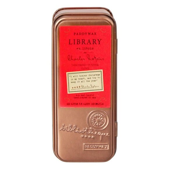 Paddywax Library Metal Kutu Mum Charles Dickens