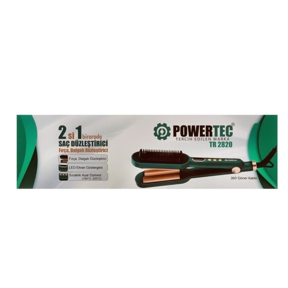 Powertec TR-2820 Fırçalı - Dalgalı İyonik Saç Düzleştirici
